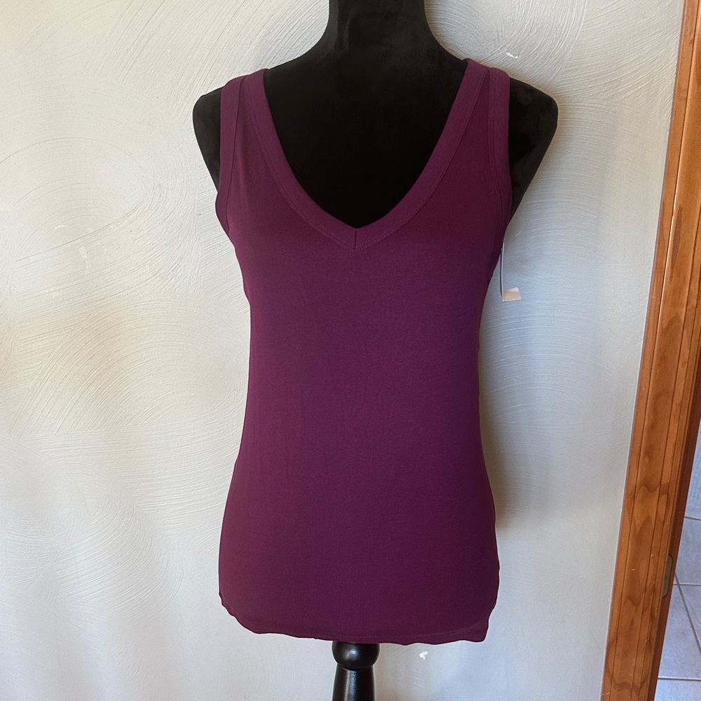 NEW! With tags LOFT Deep Purple V-Neck Tank Top